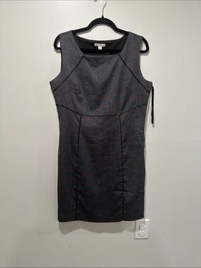 New York & Company Charcoal Gray Sleeveless Ponte Mini Dress